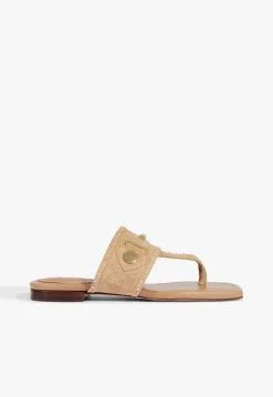 Schutz Aria Beige Suede Sandal
