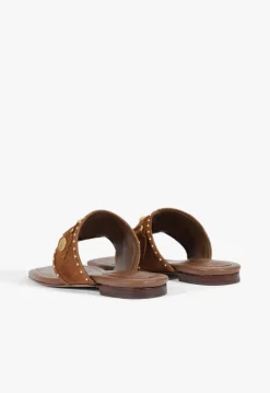 Schutz Aria Brown Suede Sandal