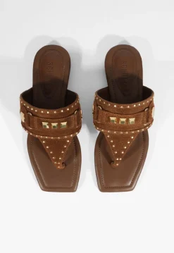 Schutz Aria Brown Suede Sandal