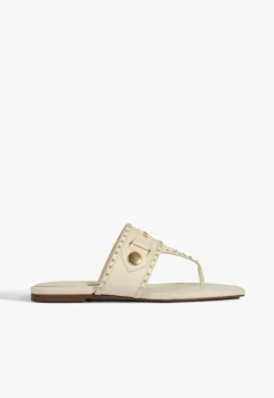 Schutz Aria White Leather Sandal