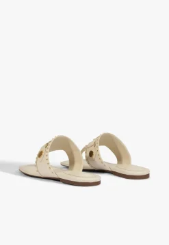 Schutz Aria White Leather Sandal