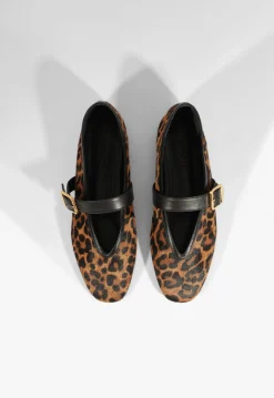 Schutz Courtney Buckle Hair Calf Flat