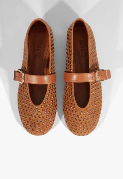 Schutz Eiza Shine Suede Flat