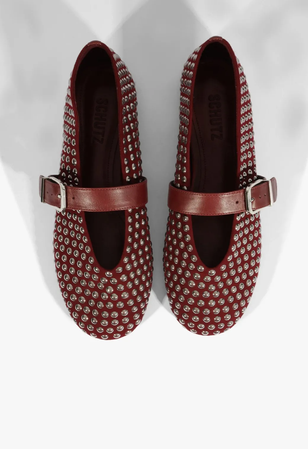 Schutz Eiza Shine Suede Flat