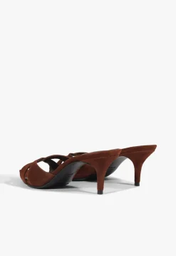 Schutz Hilda Leaf Mule Suede Sandal