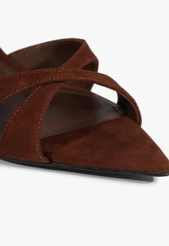 Schutz Hilda Leaf Mule Suede Sandal