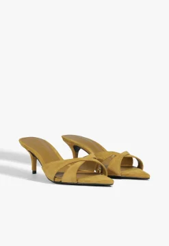 Schutz Hilda Leaf Mule Suede Sandal