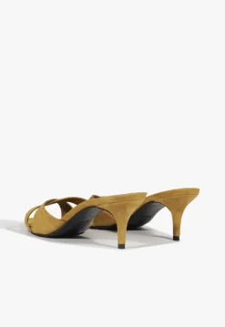 Schutz Hilda Leaf Mule Suede Sandal