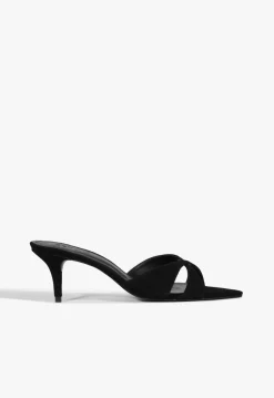 Schutz Hilda Leaf Mule Suede Sandal