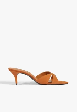 Schutz Hilda Leaf Mule Suede Sandal