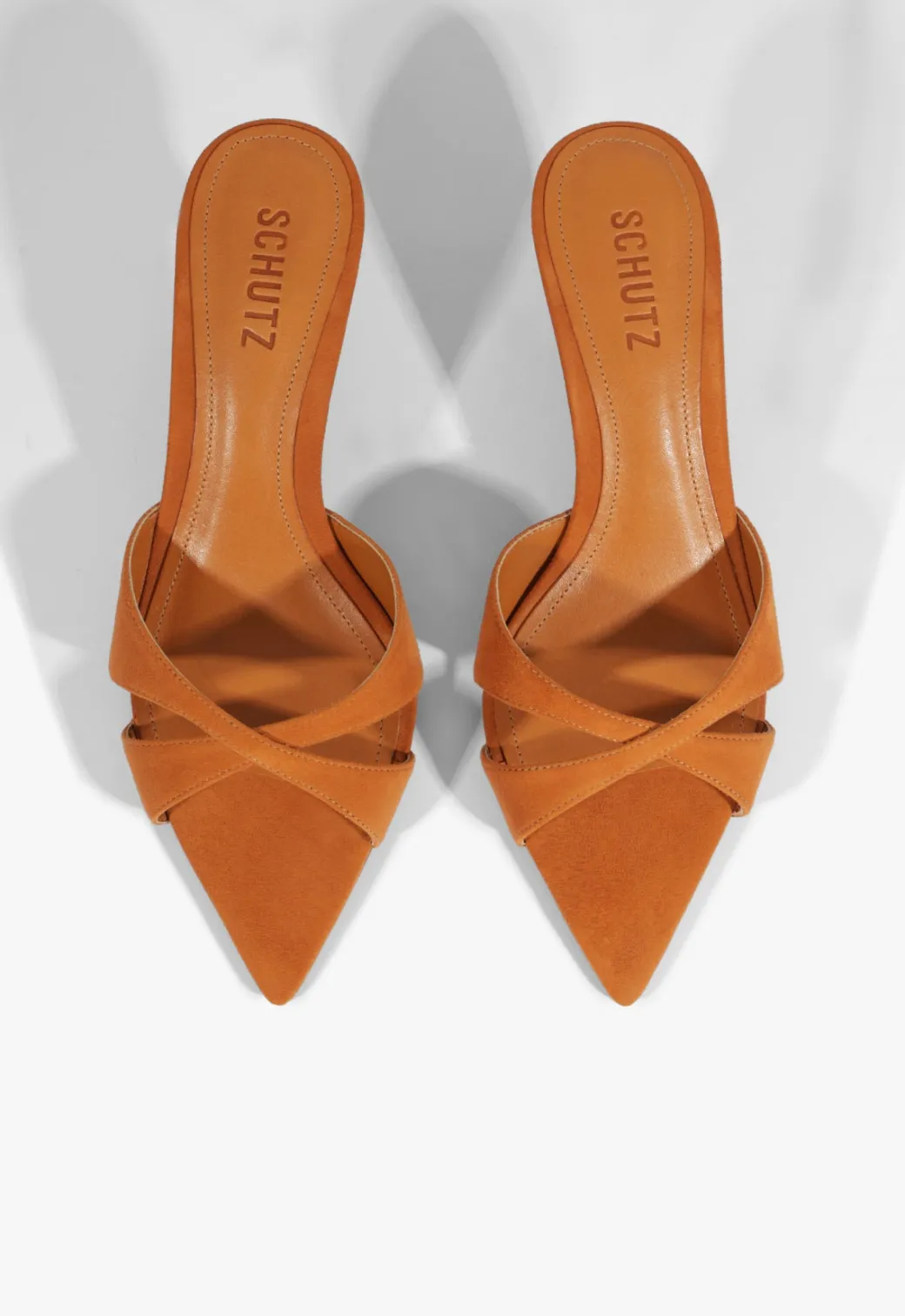 Schutz Hilda Leaf Mule Suede Sandal