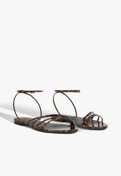 Schutz Inez Leather Flat Sandal
