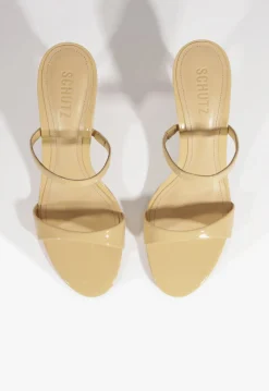 Schutz Jessica Mid Mule Patent Sandal