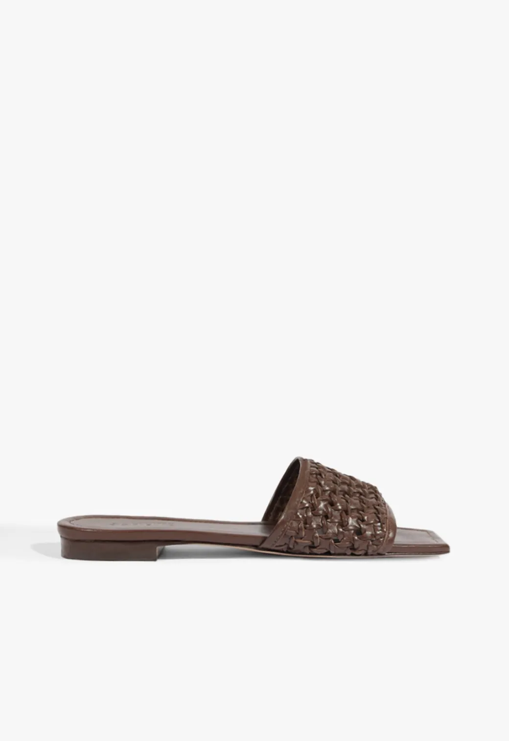 Schutz Juliet Brown Leather Flat Sandal