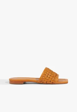 Schutz Juliet Leather Flat Sandal