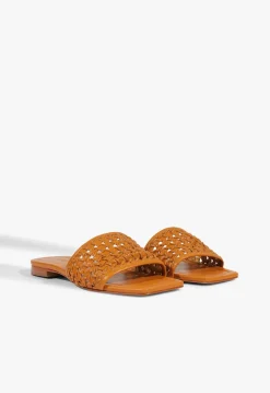 Schutz Juliet Leather Flat Sandal