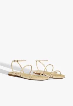 Schutz Kaya Leather Flat Sandal