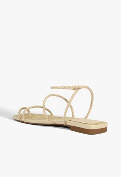 Schutz Kaya Leather Flat Sandal