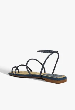 Schutz Kaya Leather Flat Sandal