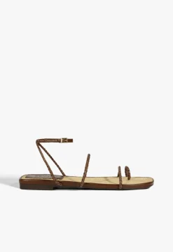 Schutz Kaya Leather Flat Sandal