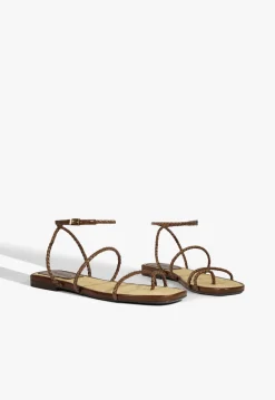 Schutz Kaya Leather Flat Sandal