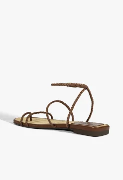 Schutz Kaya Leather Flat Sandal