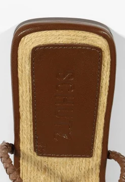 Schutz Kaya Leather Flat Sandal