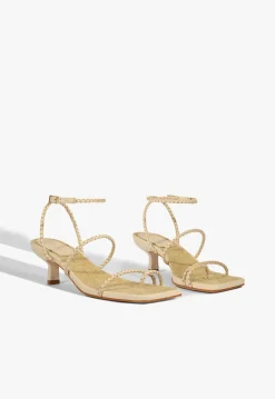 Schutz Kaya Straw Mid Sandal