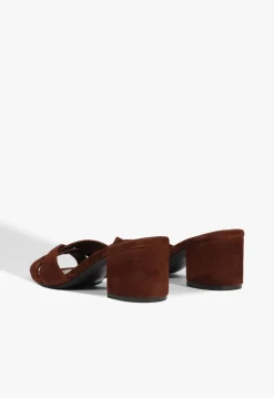 Schutz Keefa Block Mule Suede Sandal