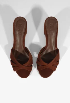 Schutz Keefa Block Mule Suede Sandal