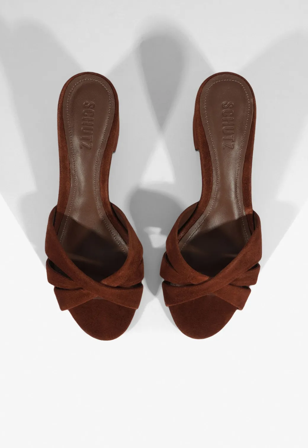 Schutz Keefa Block Mule Suede Sandal