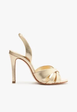 Schutz Keefa Sling Metallic Leather Sandal