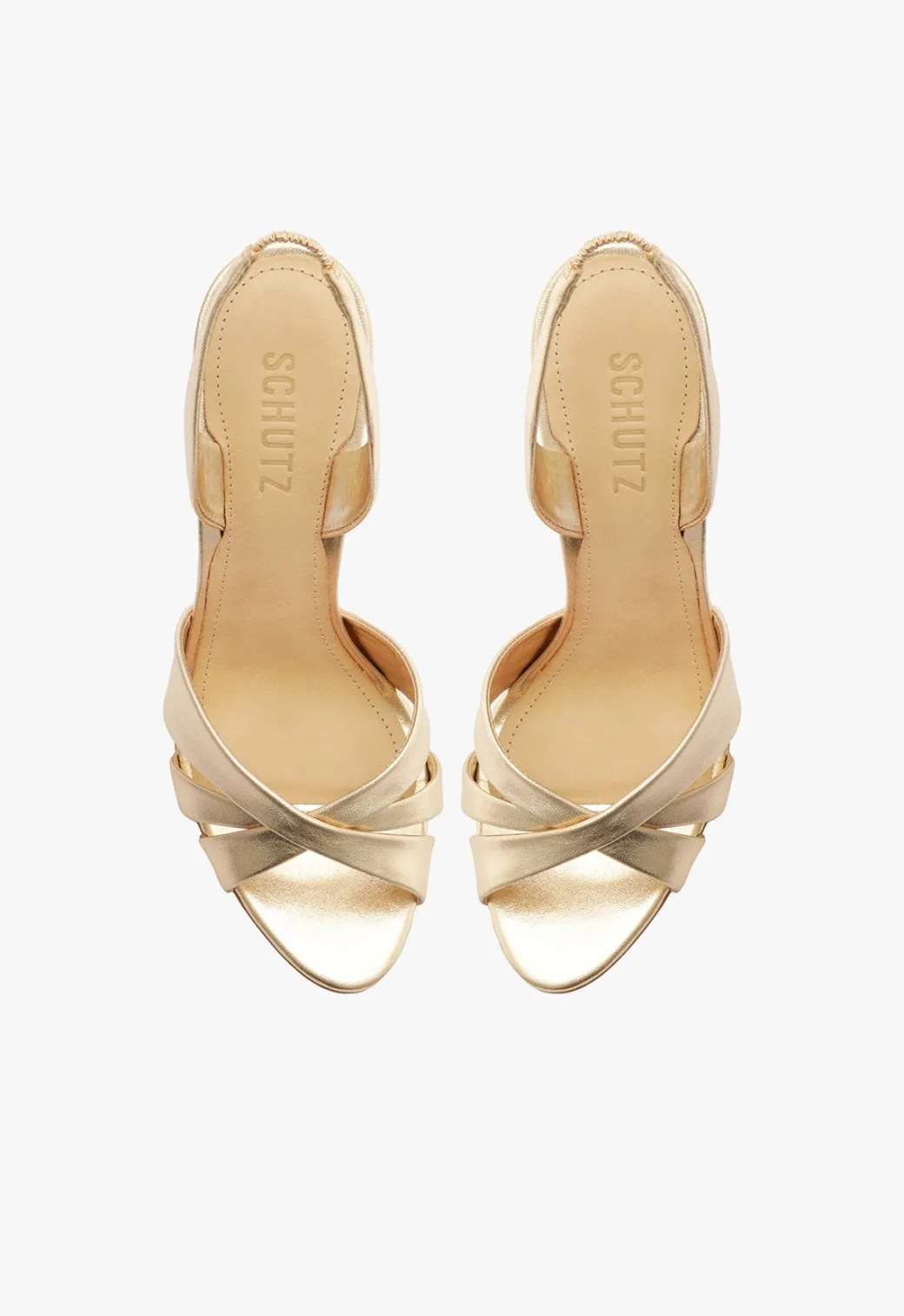 Schutz Keefa Sling Metallic Leather Sandal