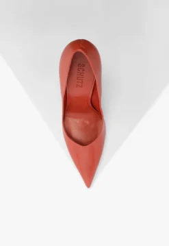 Schutz Lexi High Sculptural Red Pump