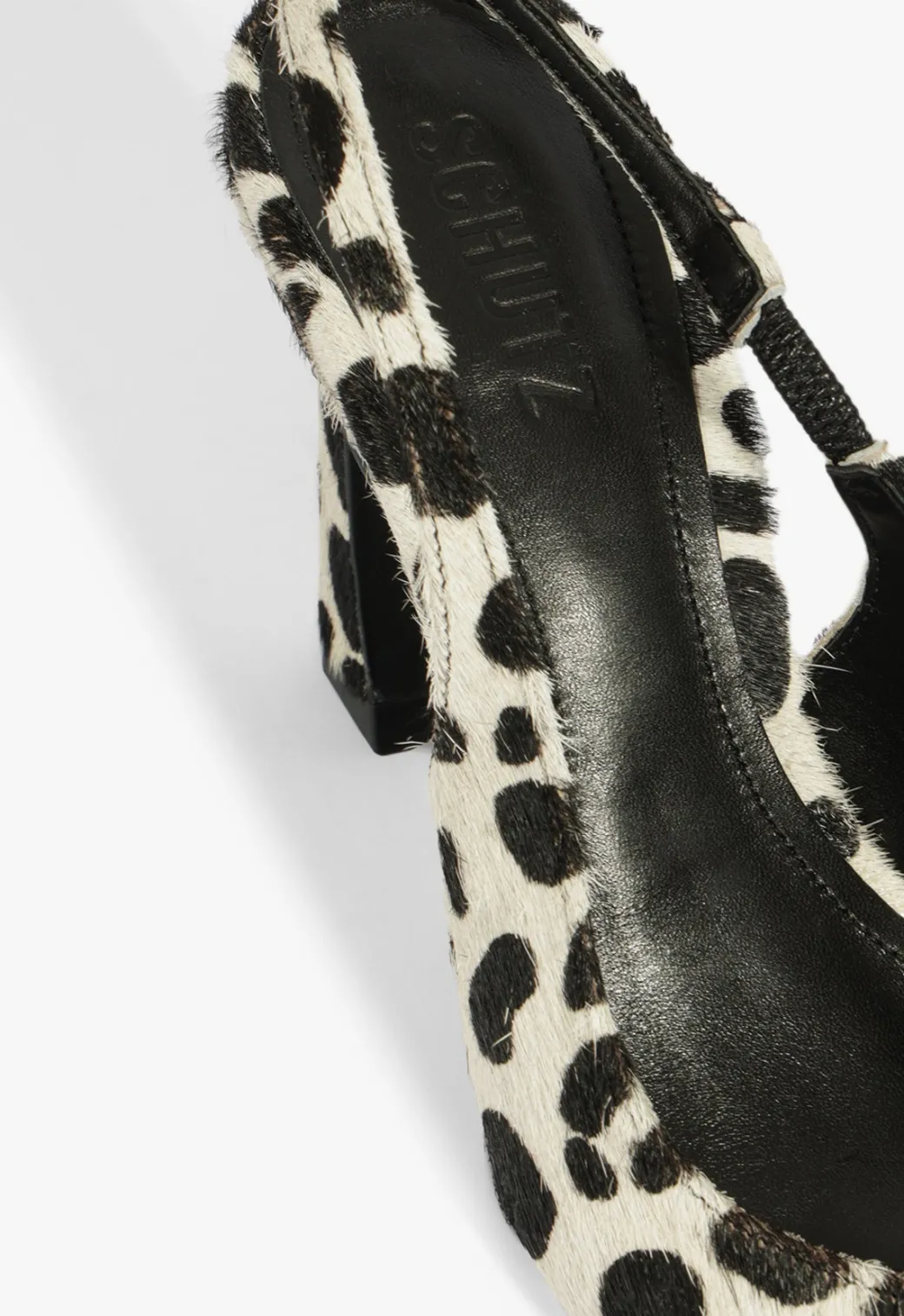 Schutz Lexi Sling Wild Hair Calf Pump