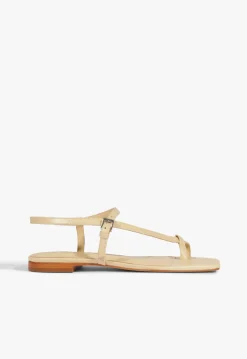 Schutz Lisa Beige Suede Flat Sandal