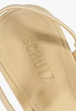 Schutz Lisa Beige Suede Flat Sandal