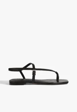 Schutz Lisa Leather Flat Sandal
