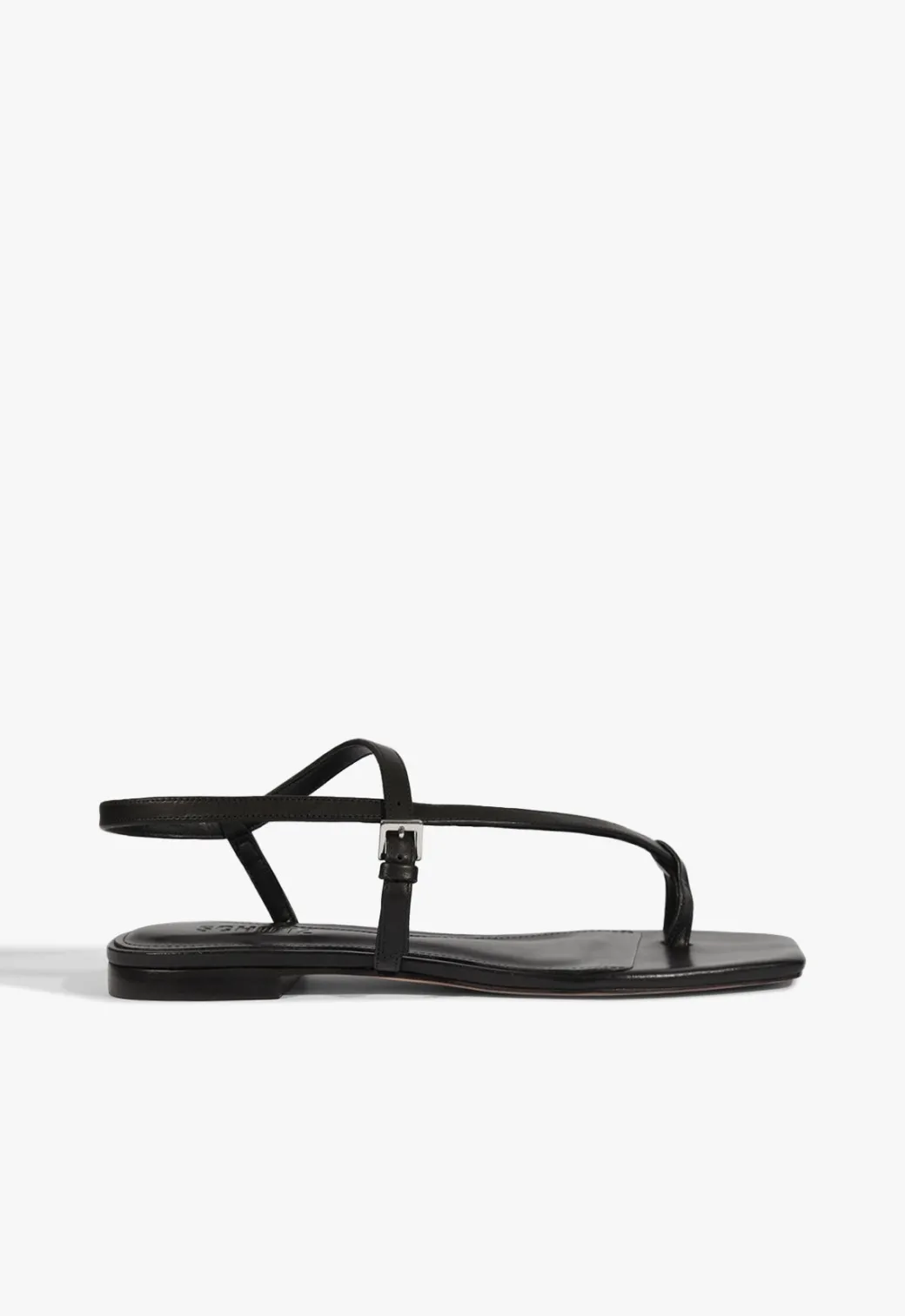 Schutz Lisa Leather Flat Sandal