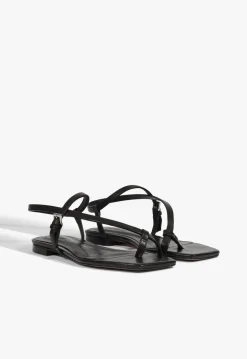 Schutz Lisa Leather Flat Sandal