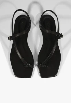 Schutz Lisa Leather Flat Sandal