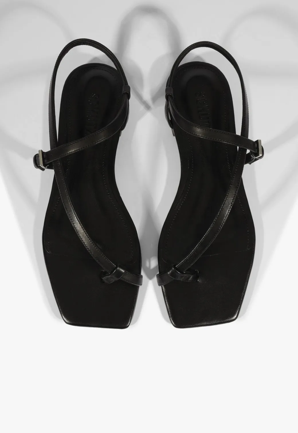 Schutz Lisa Leather Flat Sandal