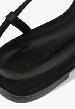 Schutz Lisa Leather Flat Sandal