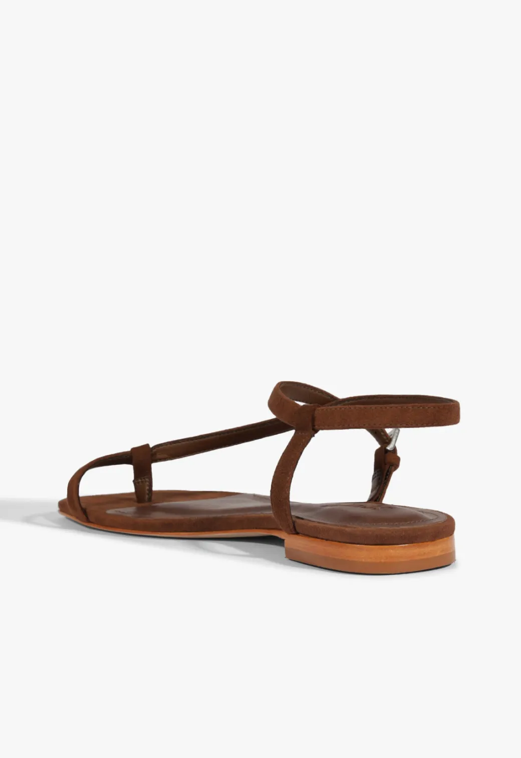 Schutz Lisa Brown Suede Flat Sandal