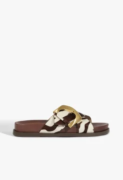 Schutz Lois Animal Print Sporty Sandal