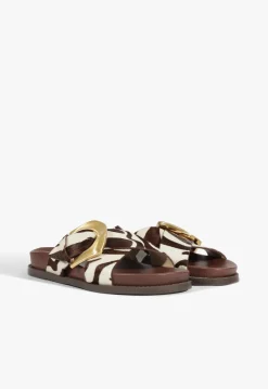 Schutz Lois Animal Print Sporty Sandal