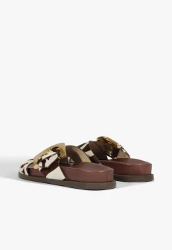 Schutz Lois Animal Print Sporty Sandal