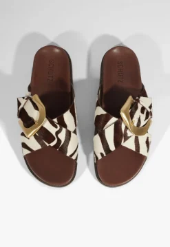 Schutz Lois Animal Print Sporty Sandal