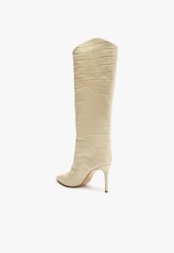 Schutz Maryana Crocodile-Embossed Leather Boot