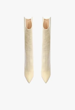 Schutz Maryana Crocodile-Embossed Leather Boot